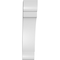 Ekena Millwork 3 1/2-in. W x 8-in. D x 16-in. H Olympic Architectural Grade PVC Knee Brace BRCP035X08X16OLY - alternate 5